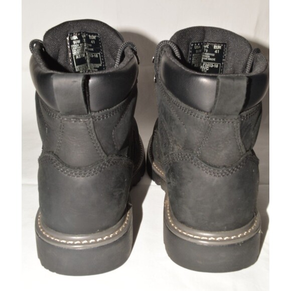 Wolverine Steel Toe Waterproof Work Boots Black Leather Men’s 9.5 W ASTM F2413-1 - Picture 7 of 11